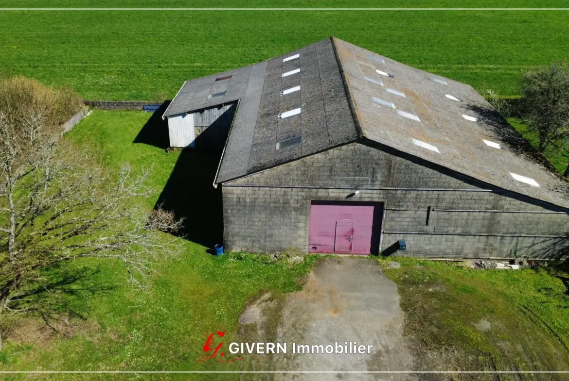 À vendre hangar de 378 m² à Saint-Caradec-Trégomel - Opportunité immobilière 