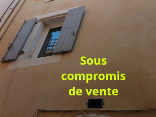 Maison de village en centre-ville de Nissan-lez-Enserune avec 2 chambres et travaux à prévoir