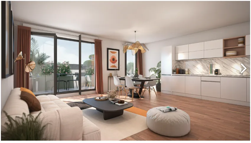 Appartement T3 neuf à Gonesse - Dernier étage, parking, livraison 2028 