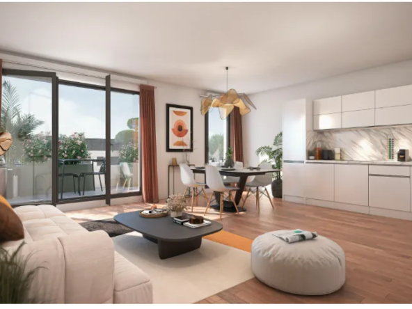 Appartement T2 neuf à Gonesse - Investissement locatif innovant en 2028