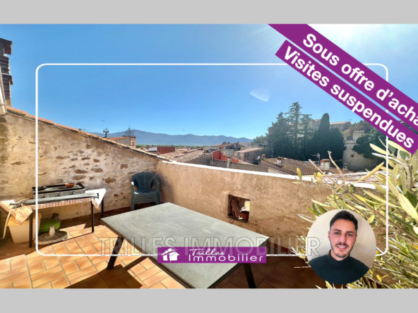Charmante maison de village avec terrasse et vue sur les Albères à Ortaffa