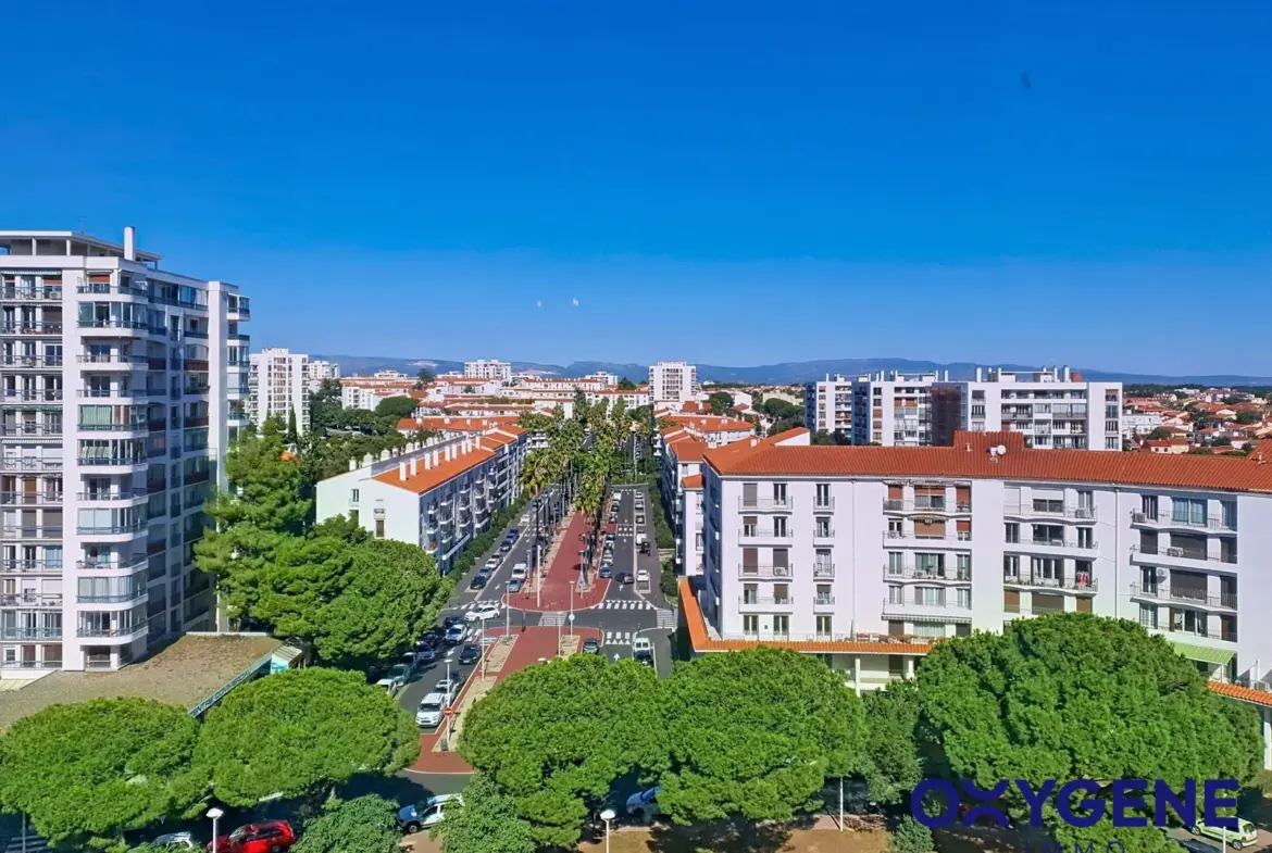 Appartement en étage élevé avec vue mer à Perpignan – Spacieux et lumineux 