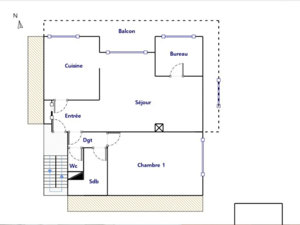Appartement 2 pièces de 70m² à Lisieux avec balcon en vente