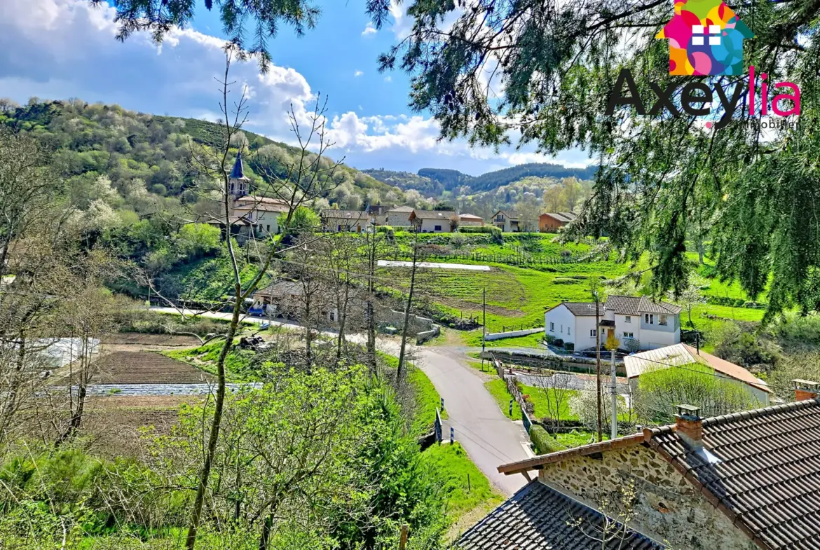 Maison en pierre à vendre à Villemontais avec grand terrain et potentiel d'aménagement 