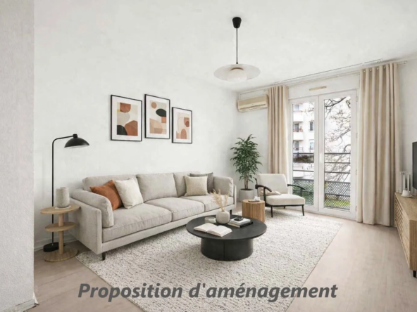 T2 lumineux avec climatisation à Lyon 9, proche métro et campus