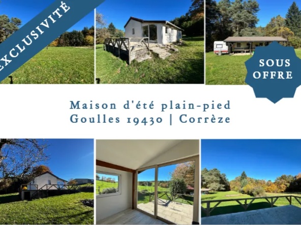 Charmante maison d'été avec terrain de 5 hectares près de Goulles en Corrèze