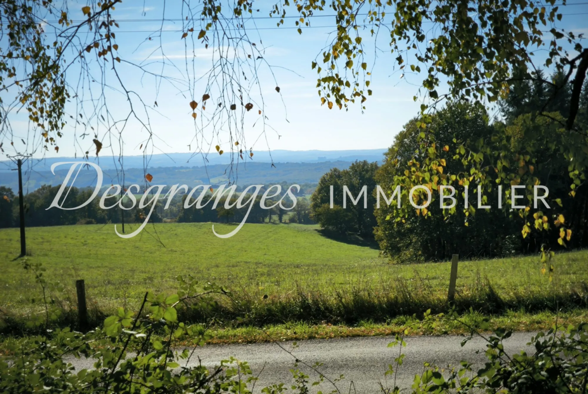 Propriété authentique avec vues dégagées et grandes granges à Génès 