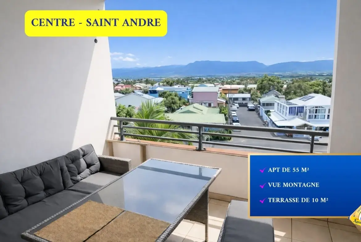 Appartement T2 avec Terrasse à Saint-André à Prix Raisonnable 