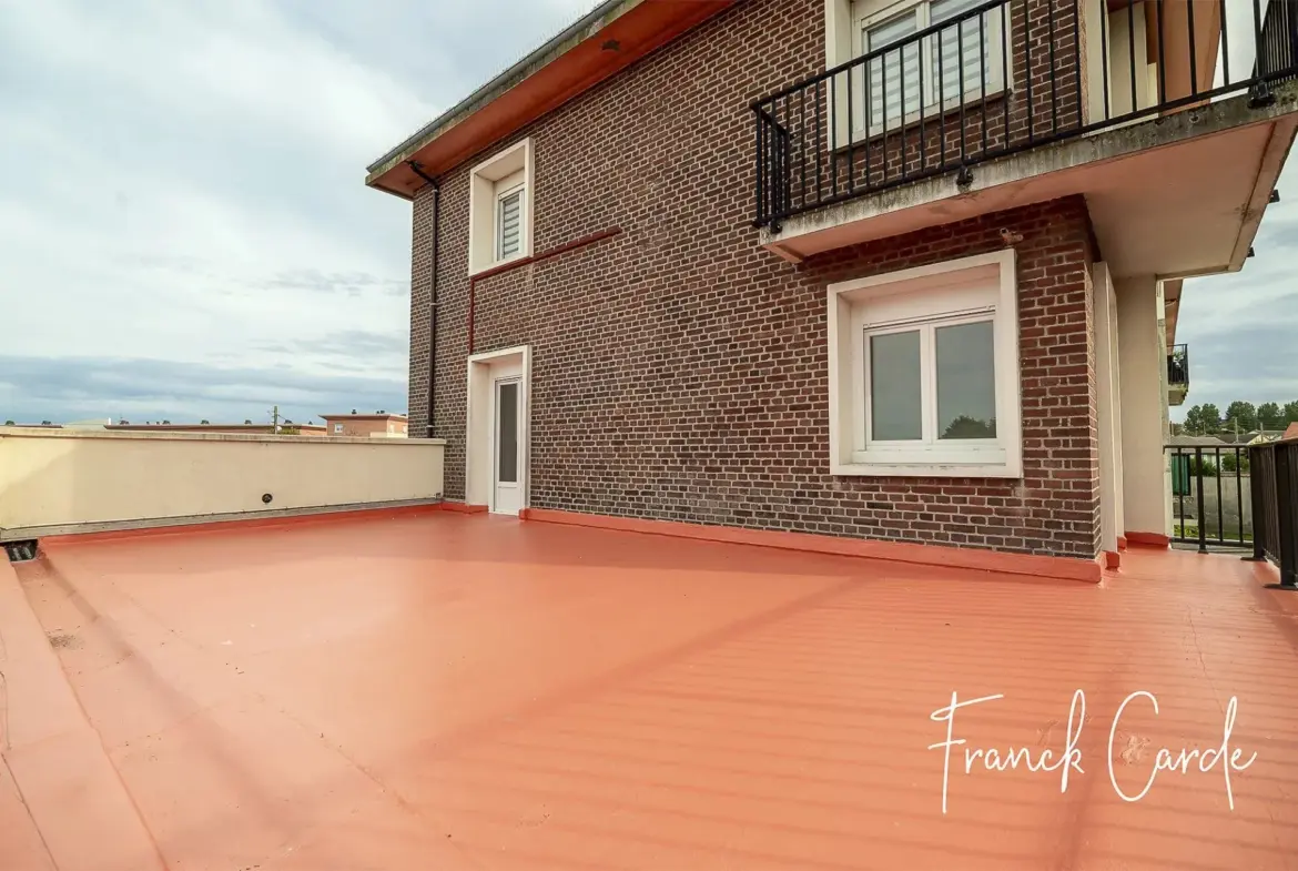 Appartement avec grande terrasse de 50 m² à Dieppe – Vue dégagée 