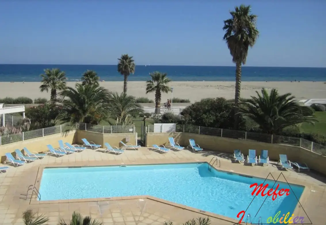 Appartement 2 pièces avec vue dégagée et piscine à Canet Sud 