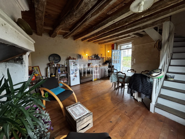 Maison de charme à Nogent-sur-Loir - 55 m² avec dépendances et terrain de pétanque
