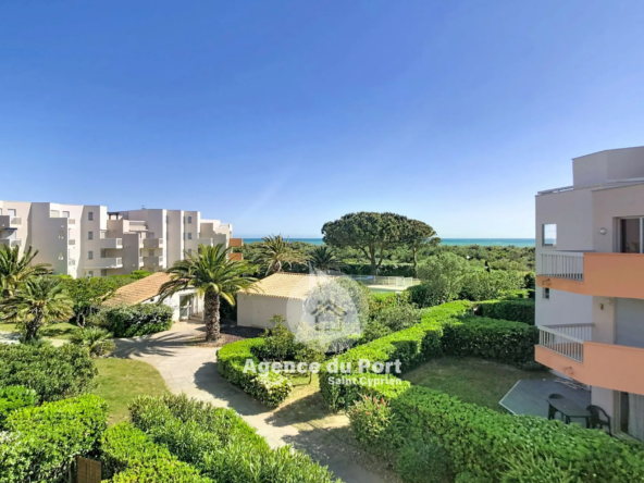 Appartement T2 avec vue mer à Saint-Cyprien – Piscine et parking privé