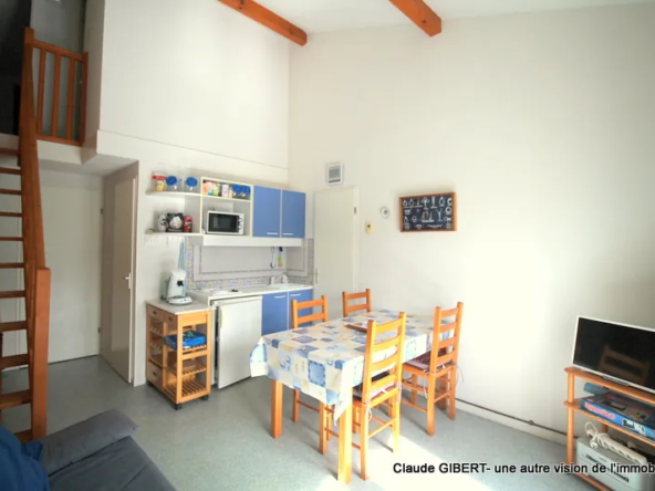 Maison de plage en rez-de-jardin avec terrasse à 50 mètres de la mer à Frontignan plage