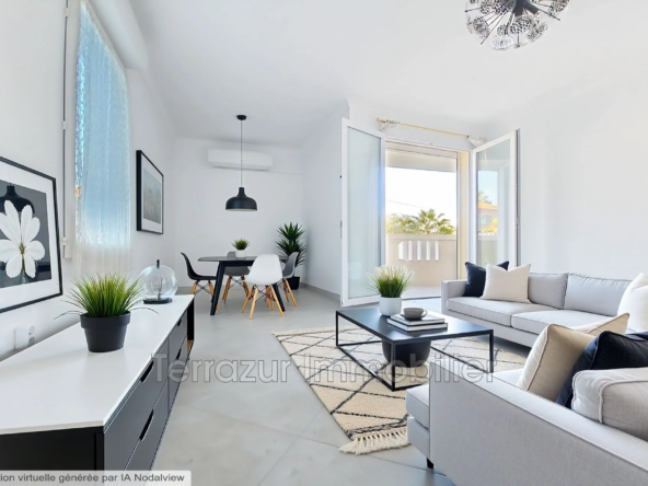 Achat appartement 3 pièces lumineux à Golfe-Juan avec terrasse et garage