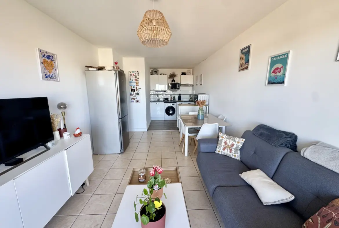 Appartement T2 lumineux avec terrasse et parking dans le quartier des Sept Collines à Nîmes 