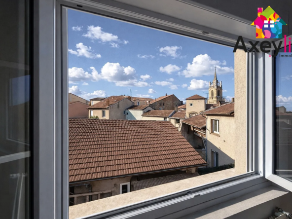 À vendre à Feurs, appartement T3 lumineux avec vues dégagées au cœur de la ville