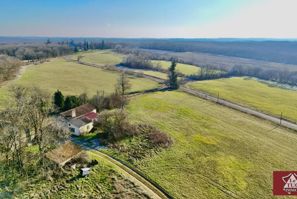Maison en pierre avec grande dépendance et terrain à Mauroux 