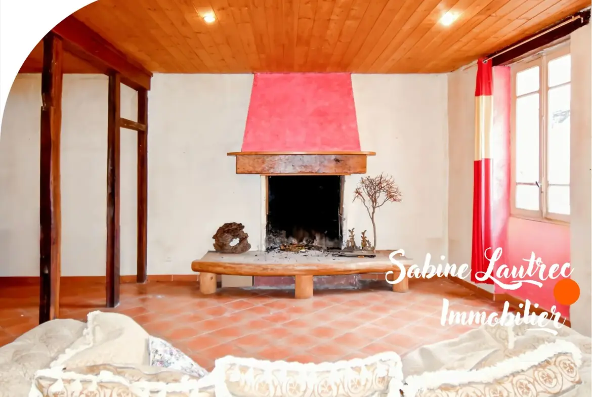 Maison de village à Lautrec avec grand potentiel et garage rare en centre-ville 