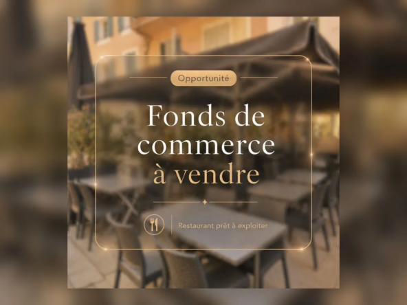 Fonds de commerce restauration sur les quais de Tournon-sur-Rhône