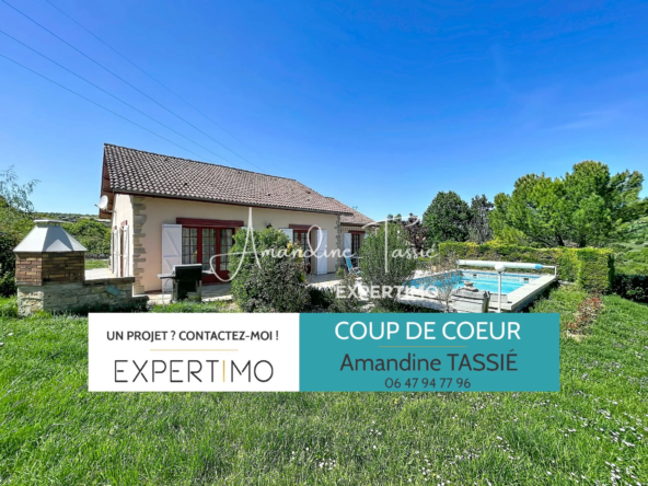 Maison avec terrain, piscine et fort potentiel à Aguessac