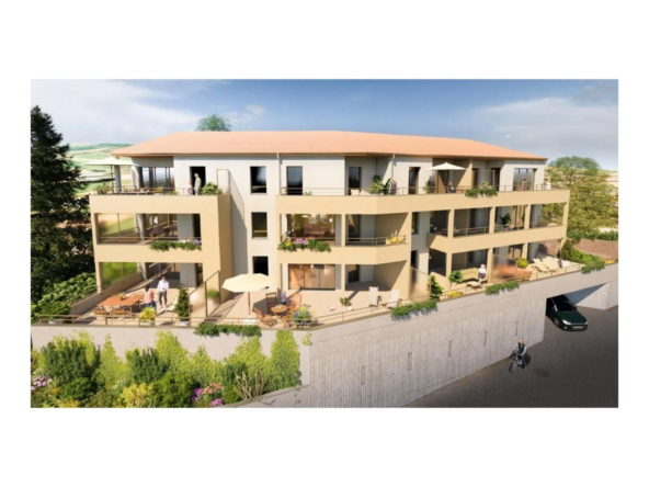 Appartement neuf à Saint Martin La Plaine avec terrasse et vue sur le Pilat