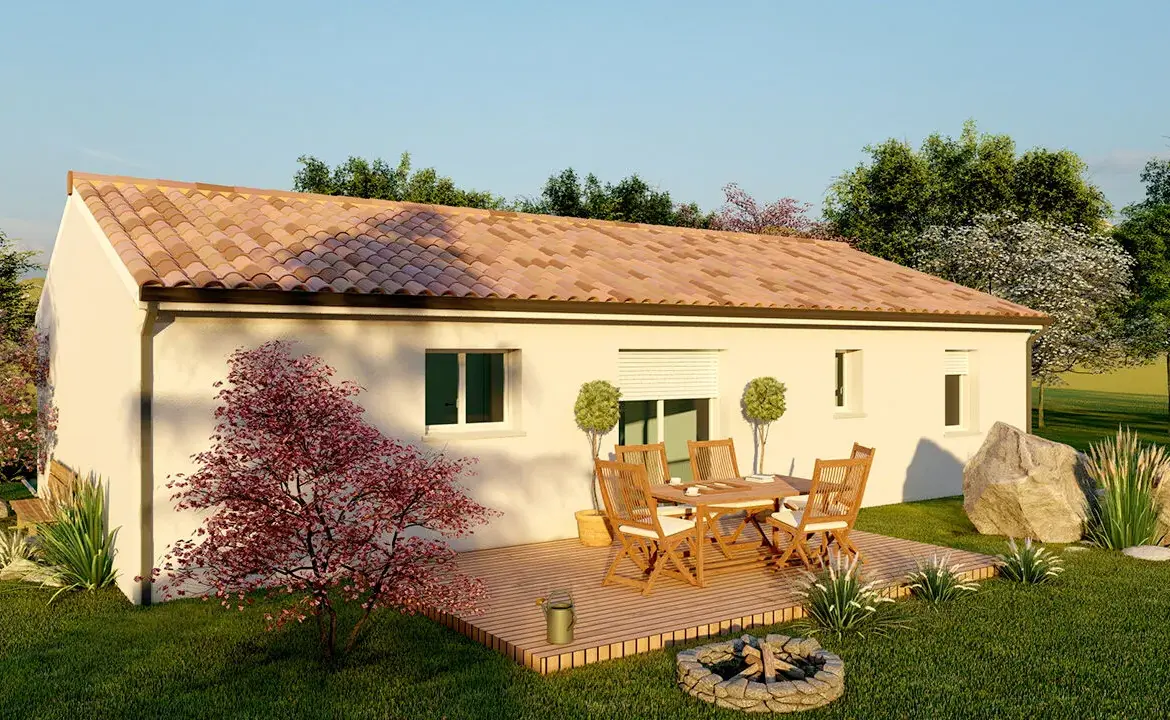 Maison neuve à Creysse - Modèle Paris avec 3 chambres et garage - Terrain 1600 m² 