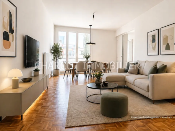 Appartement T4 lumineux avec parking et balcon dans le 5ᵉ de Lyon