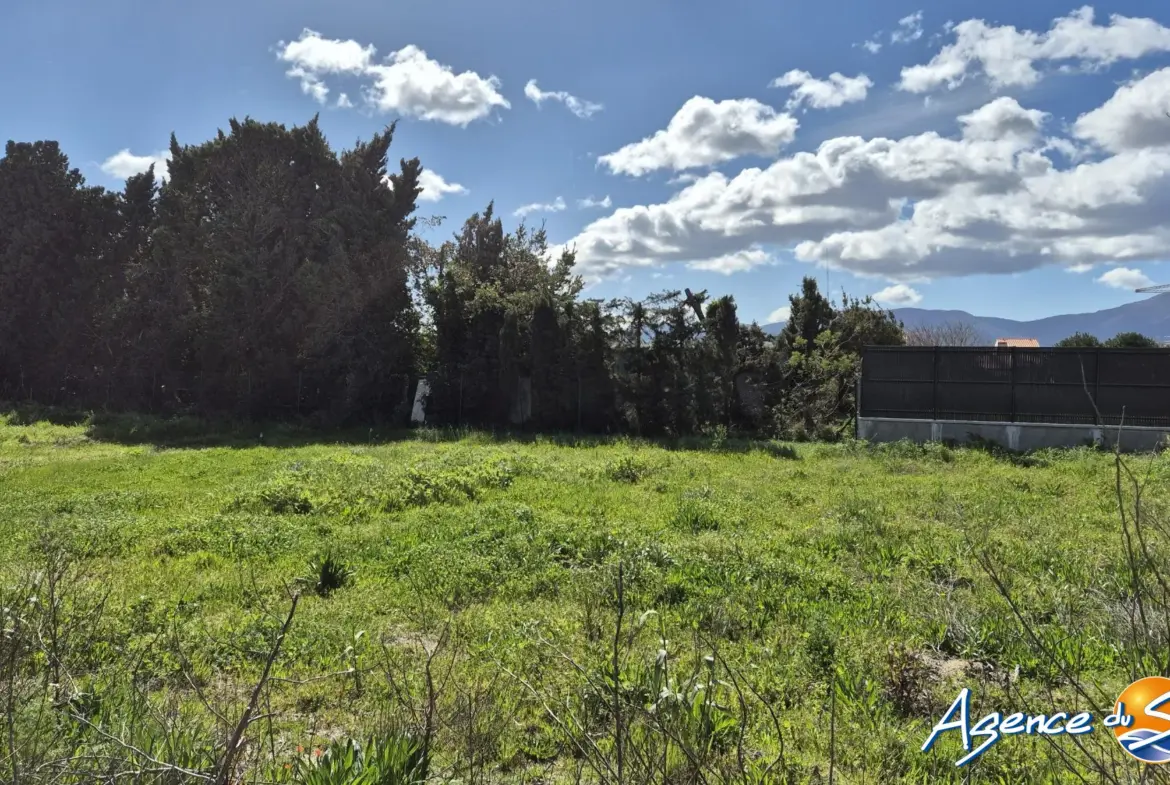 Terrain constructible viabilisé de 310 m² à Elne – Secteur calme et accessible 