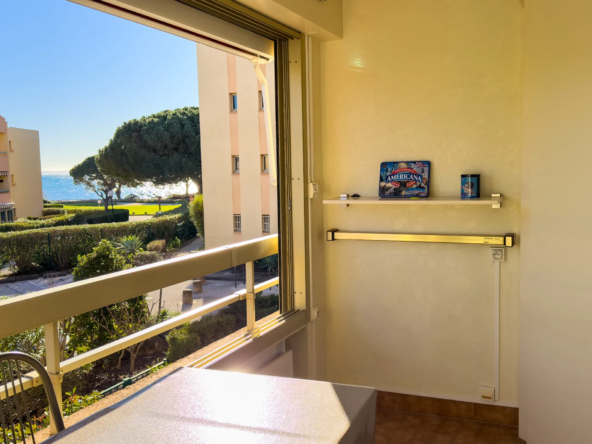Studio cabine avec vue mer à La Londe - Accès plage et résidence sécurisée