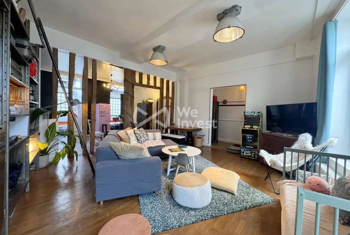 Appartement atypique de 89 m² en centre-ville de Coulommiers avec parking 