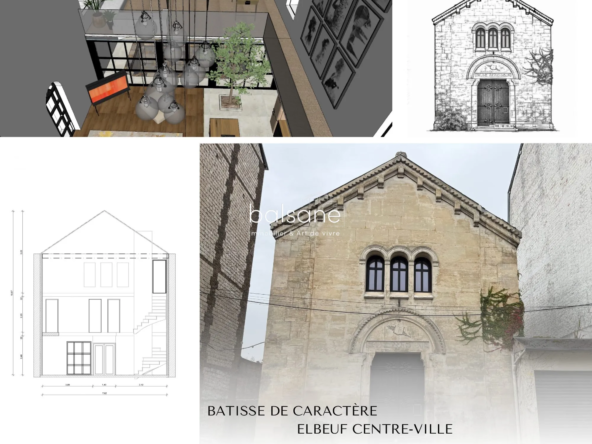Immeuble d'exception à Elbeuf avec volumes spectaculaires et potentiel architectural