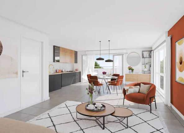 Appartement neuf 3 pièces à Reims avec parking, livraison 2028