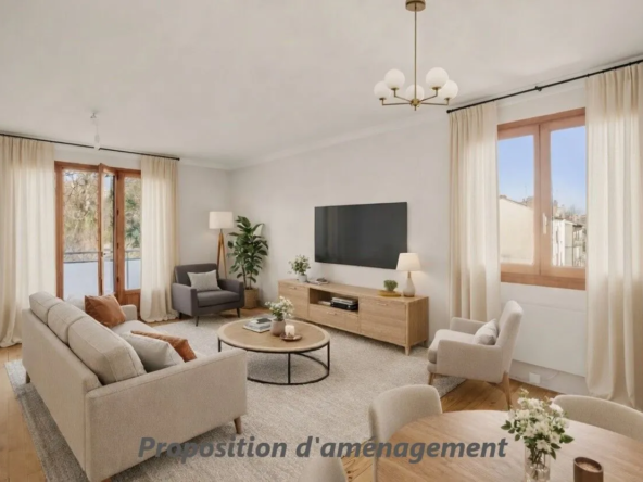 Bel appartement traversant à Oullins avec 3 chambres et parking