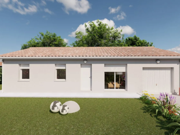 Construction maison neuve à Ribagnac avec Maisons AURA – Terrain plat de 987 m²