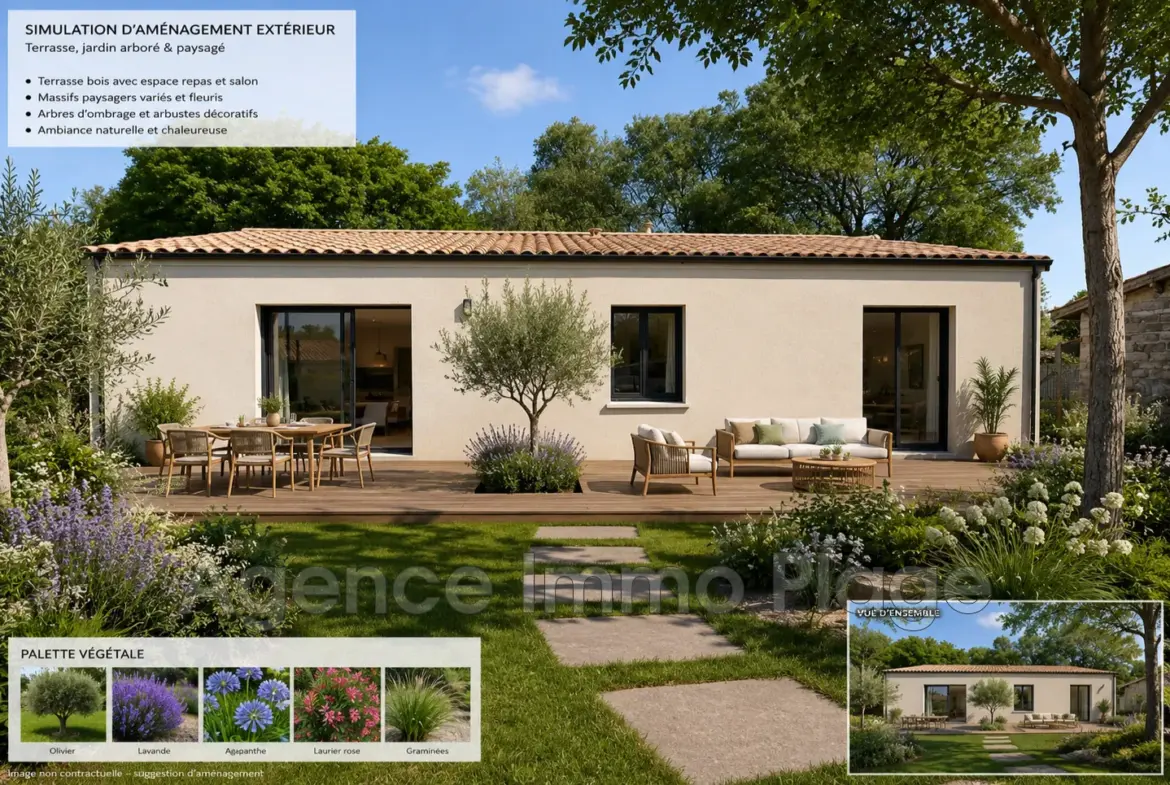 Maison neuve à Queyrac (33340) avec 3 chambres et finition à prévoir 