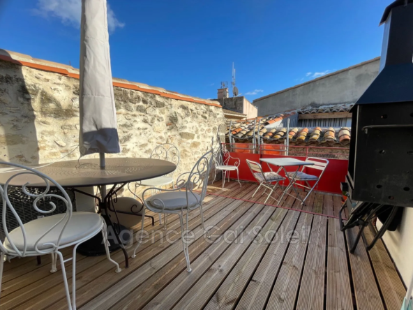 A vendre maison en pierre de charme à Nissan-Lez-Enserune - 3 pièces avec terrasse