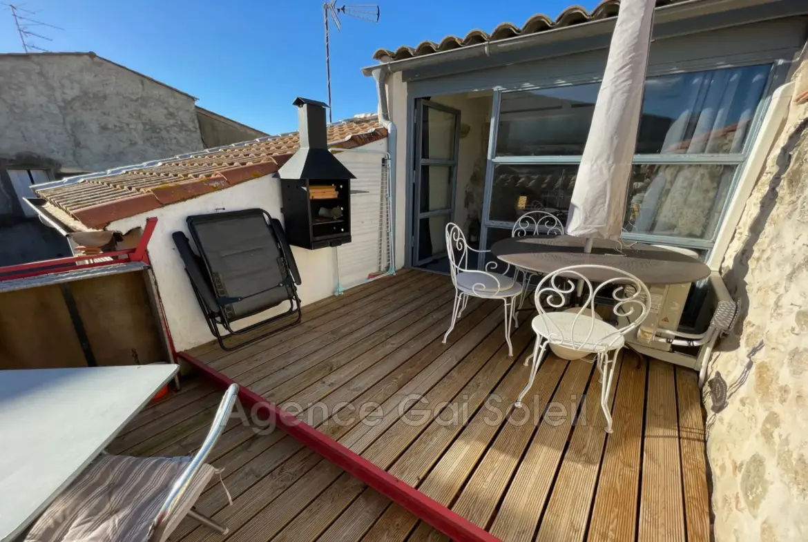 A vendre maison en pierre de charme à Nissan-Lez-Enserune - 3 pièces avec terrasse 