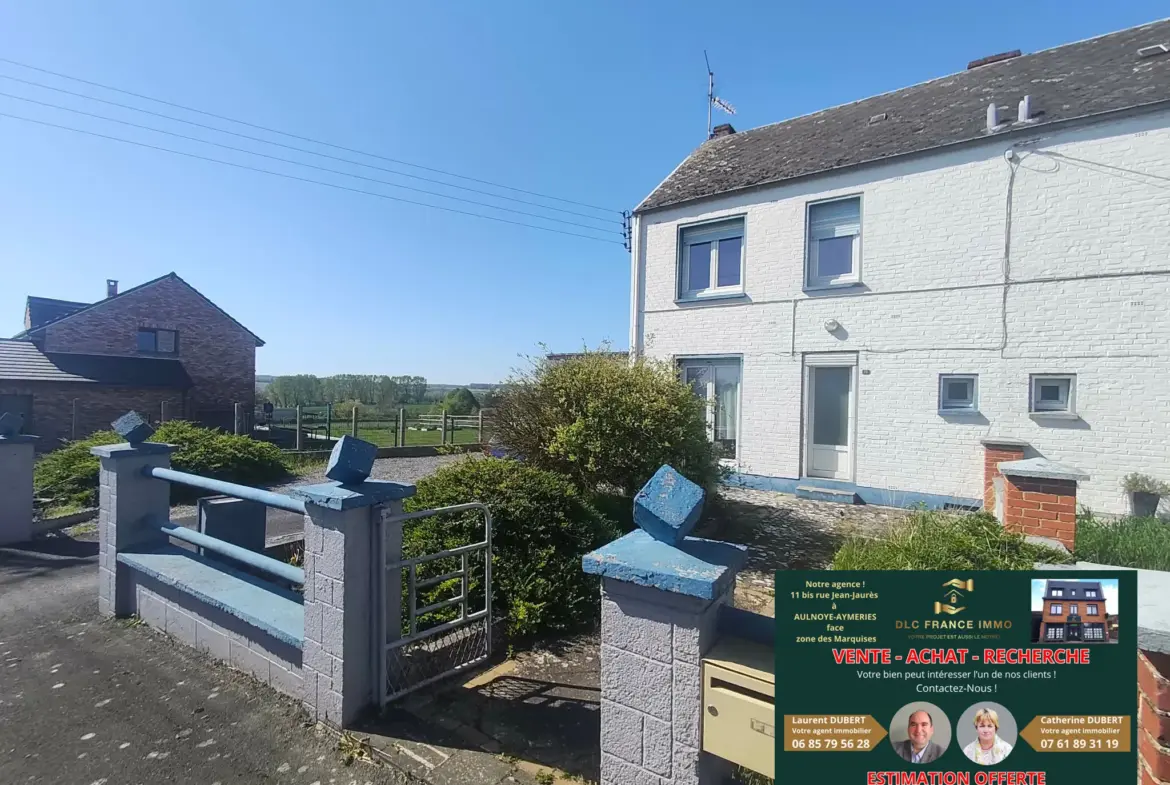 Maison semi-individuelle de 91 m² avec 3 chambres et grand terrain à Marpent 