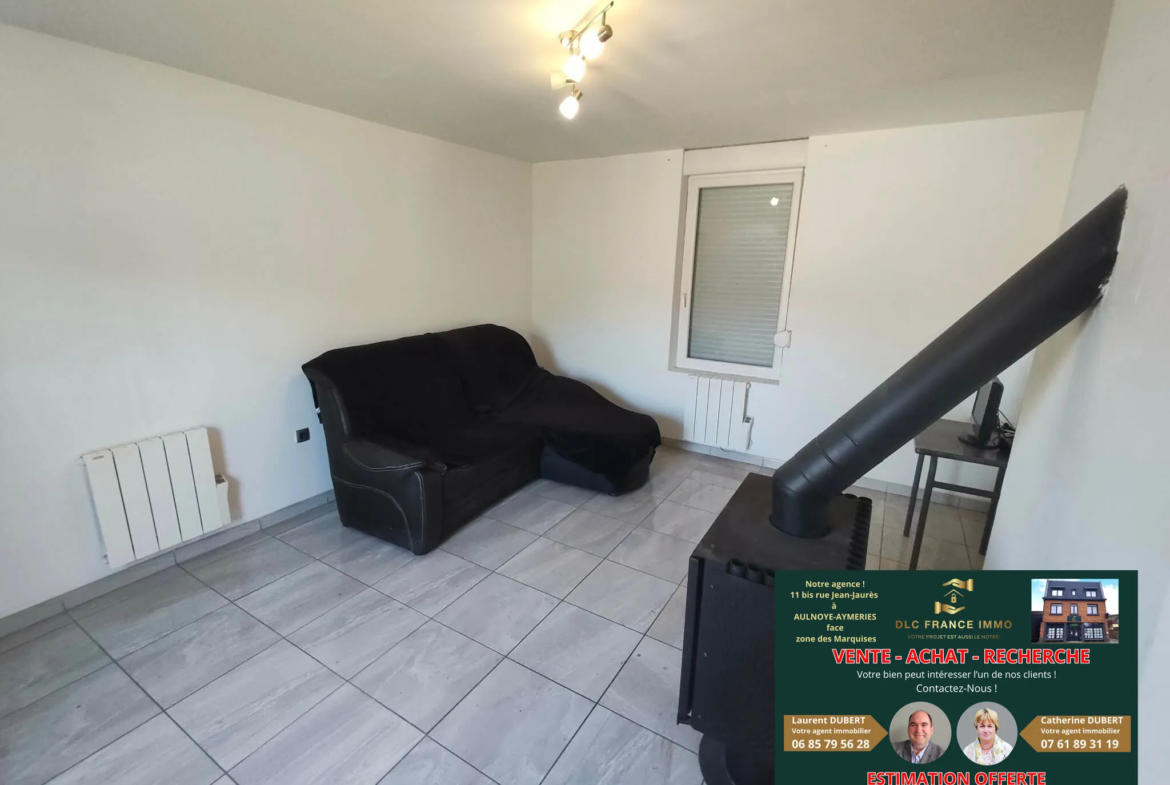 Maison de plain-pied à Berlaimont en impasse avec jardin et garage potentiel 