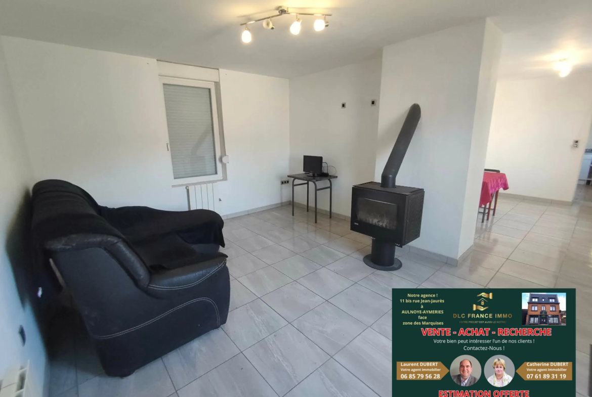 Maison de plain-pied à Berlaimont en impasse avec jardin et garage potentiel 