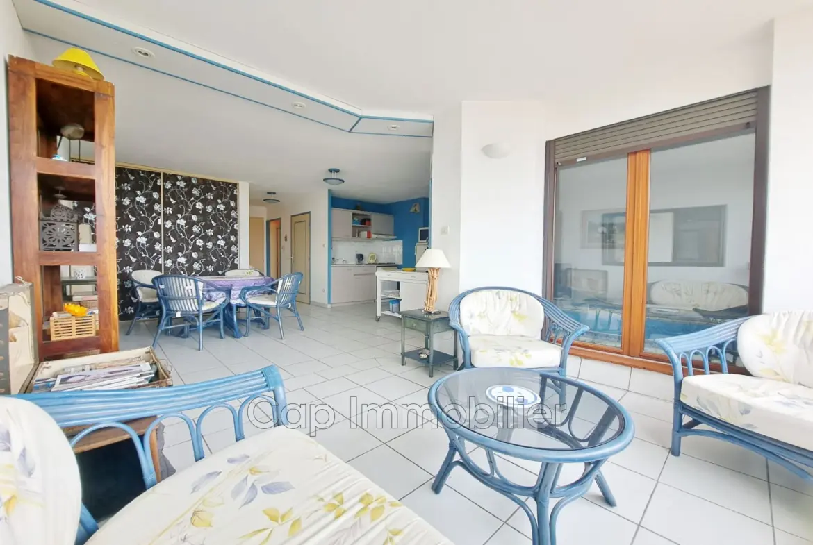 Bel appartement 3 pièces avec vue mer au Cap d'Agde 
