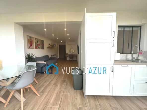 Vente d'un appartement 2 pièces rénové avec jardin à Cagnes-sur-Mer