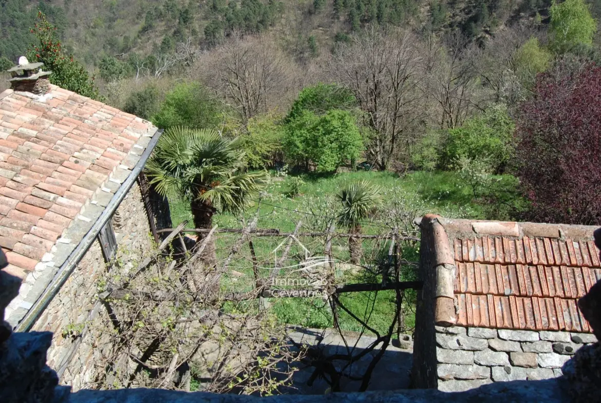 Magnifique mas en pierre avec deux habitations et vue panoramique dans les Cévennes 