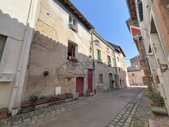Maison de ville en pierre à Tournus avec mezzanine et cave aménagée