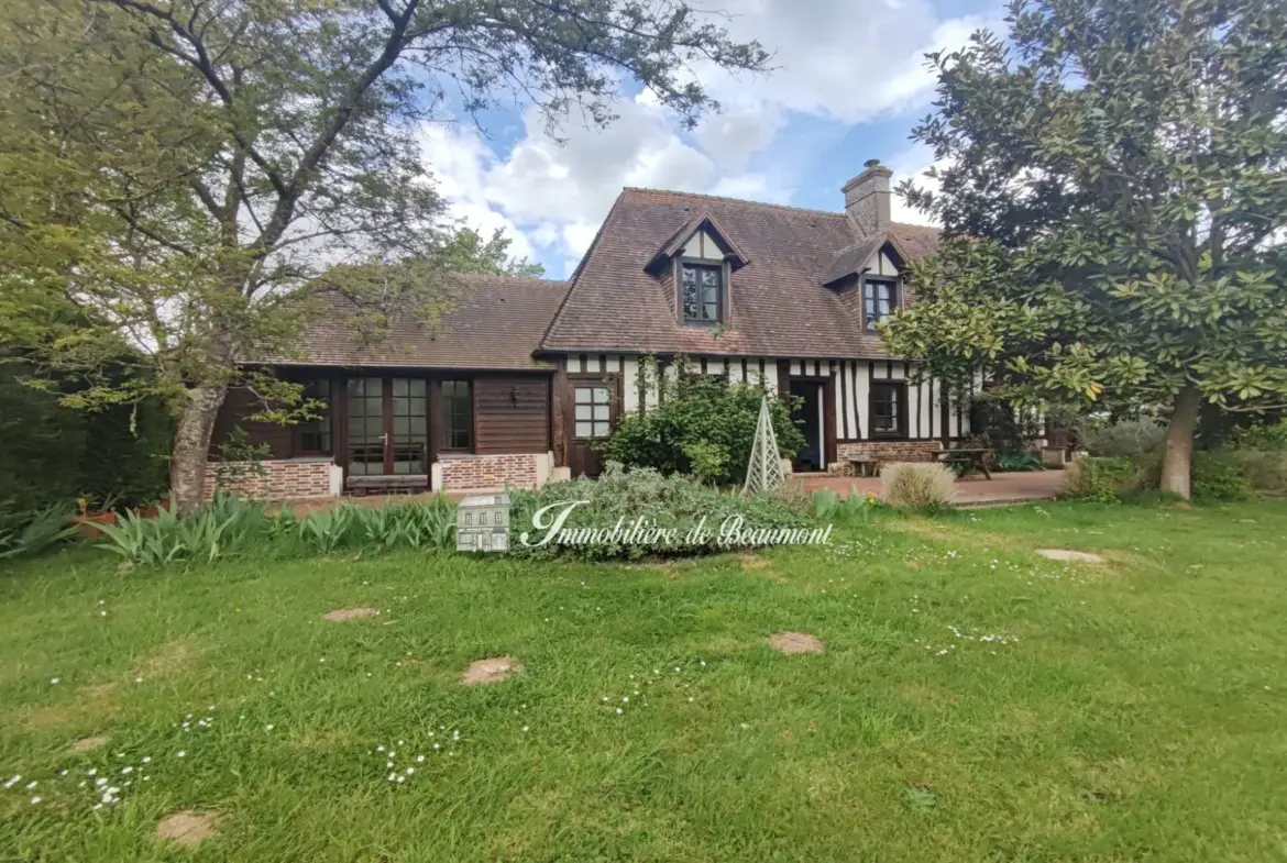 Charmante maison normande à vendre près du Neubourg avec grand jardin 