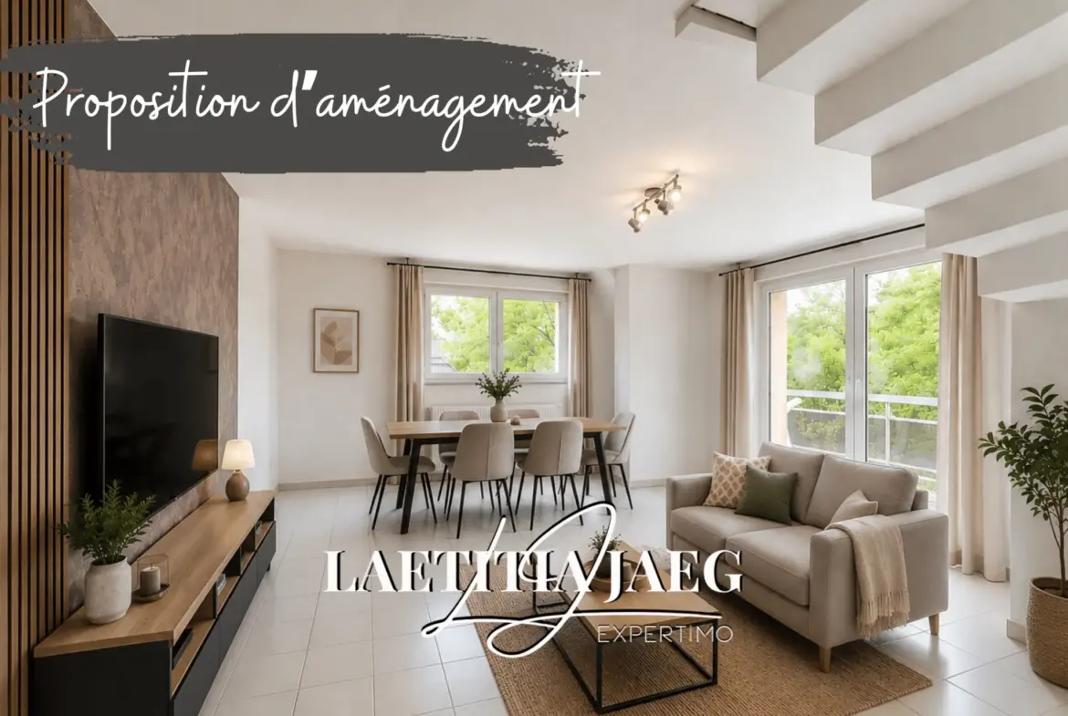 Achat Duplex 4 pièces avec balcon, garage et parking à Erstein 