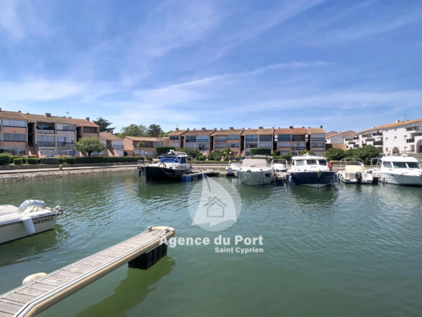 Appartement T2 en rez-de-jardin avec vue marina à Saint-Cyprien