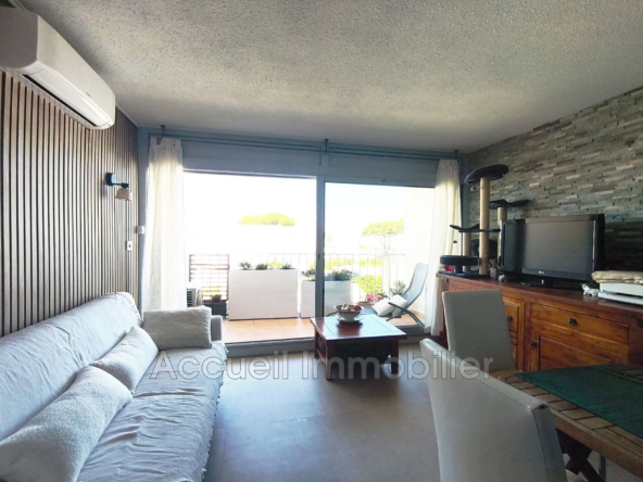 Studio cabine avec vue port et mer à Port Camargue, résidence sécurisée