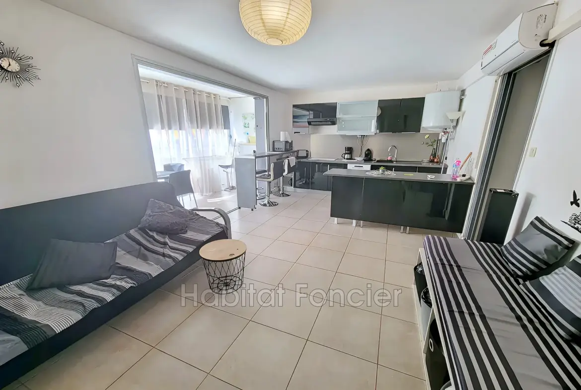 A vendre appartement 2 pièces avec vue mer à Canet-en-Roussillon 