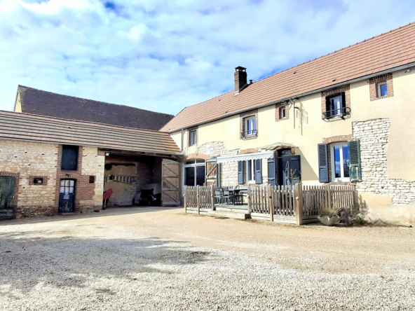 Charmante maison de village rénovée avec jardin, piscine et dépendances à Poilly sur Tholon